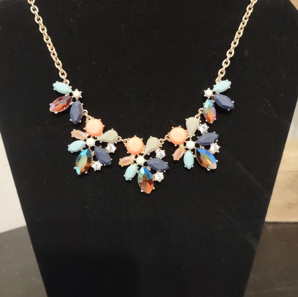 Vintage J Crew Colorful Statement Necklace - Picture 3 of 9